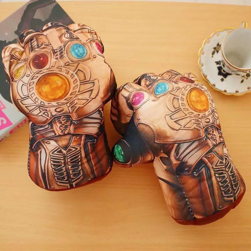 Avengers movie spider-man iron man hulk stone kills infinity boxing glove plush toy