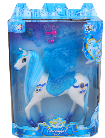Electric Horse Tail Strop Music Light Girl Toy Play House Toy Pegasus Barbie