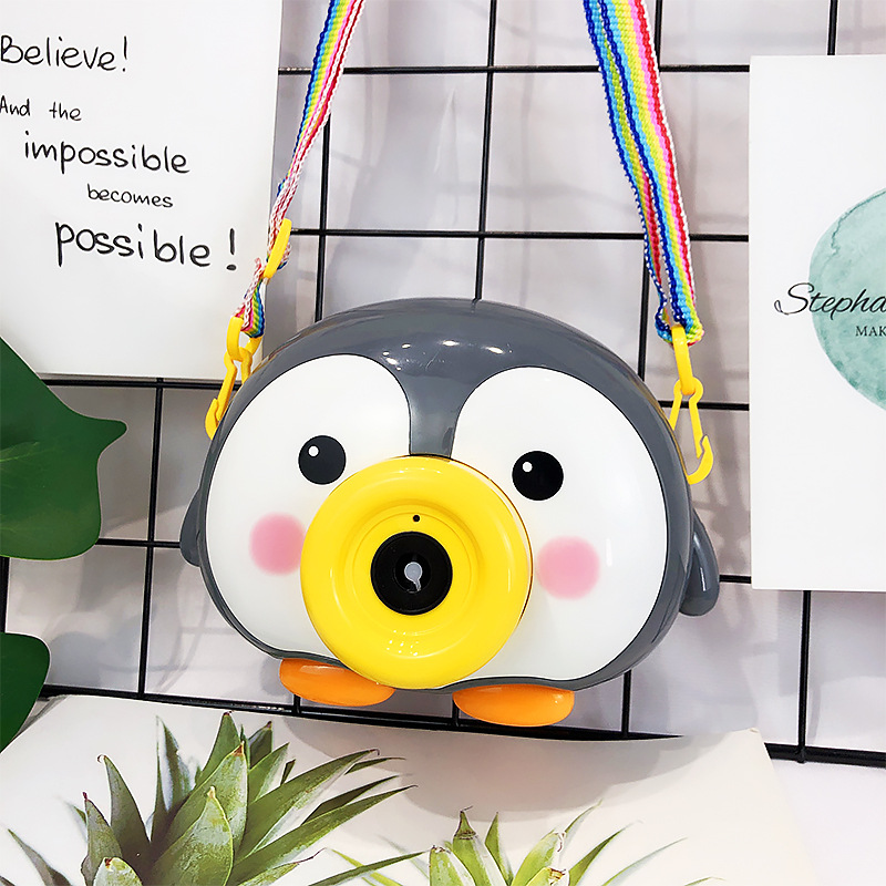 Stall Goods Children&#039;s Electric Penguin Bubble Machine Piggy Automatic Bubble Blowing Camera Donut Bubble Water Gun Toy