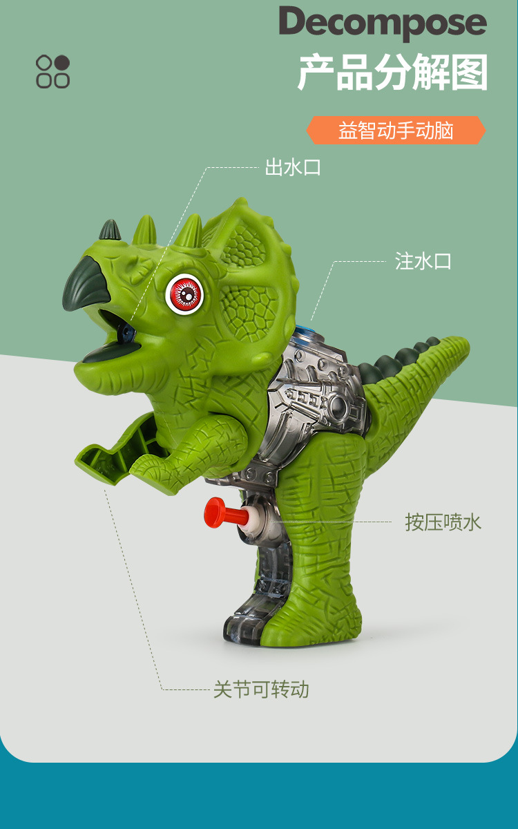 Children's Water Gun Toy Dinosaur Beach Water Playing Push-Type Large Water Gun Cross-Border Cartoon Tyrannosaurus Gift Children's Water Gun Toy Dinosaur Beach Water Playing Push-Type Large Water Gun Cross-Border Cartoon Tyrannosaurus Gift