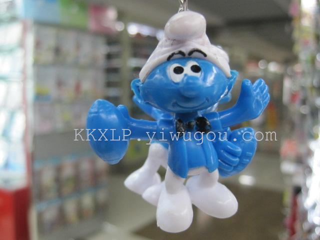 Authentic cheap wholesale Keychain Smurmurfs cartoon the Smurfs animated Smurf jewelry manufacturers