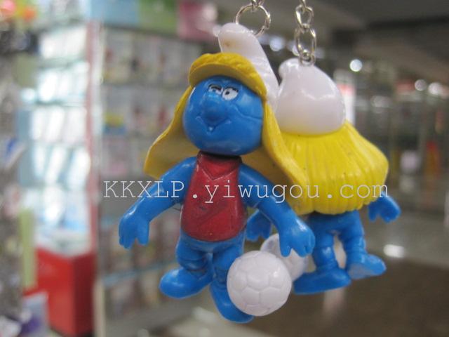 Authentic cheap wholesale Keychain Smurmurfs cartoon the Smurfs animated Smurf jewelry manufacturers