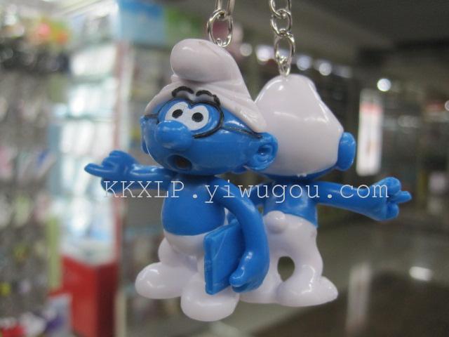 Authentic cheap wholesale Keychain Smurmurfs cartoon the Smurfs animated Smurf jewelry manufacturers