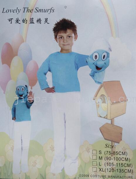 Children&#039;s Day Child Costume elf costume The Smurfs clothing