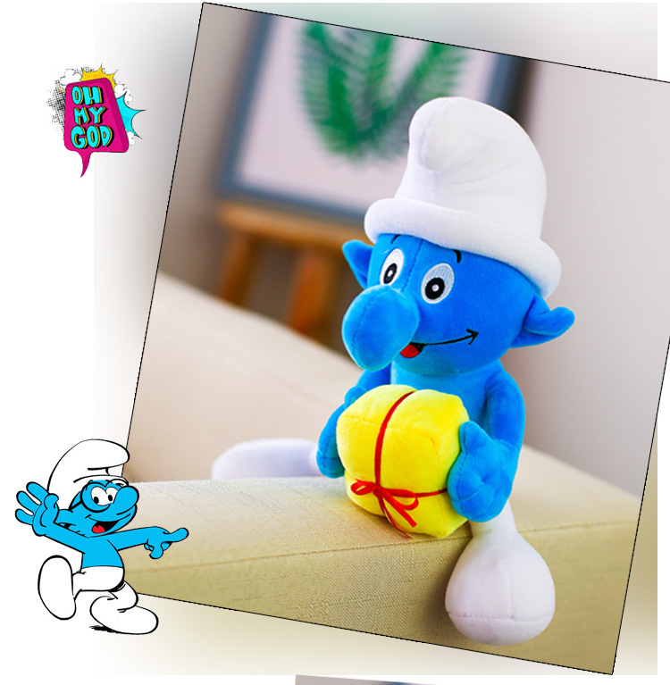 The factory sells the new Smurfs of the new Smurfs dolls of blue daddy blue daddy blue sister silly doll children dolls.