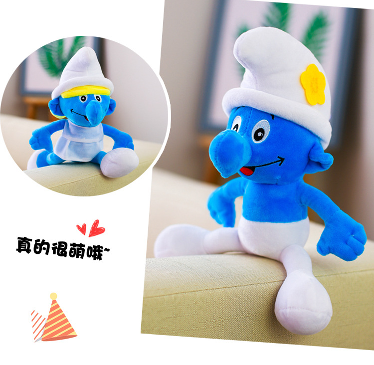 The factory sells the new Smurfs of the new Smurfs dolls of blue daddy blue daddy blue sister silly doll children dolls.