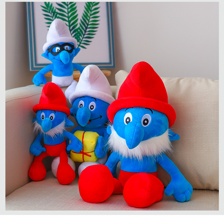 The factory sells the new Smurfs of the new Smurfs dolls of blue daddy blue daddy blue sister silly doll children dolls.