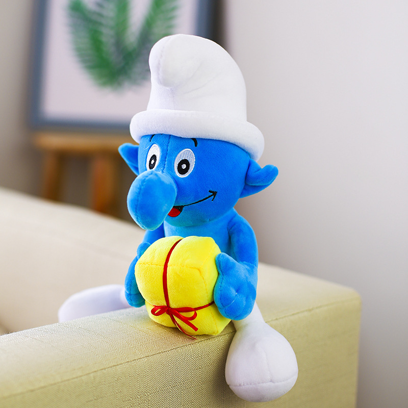 The factory sells the new Smurfs of the new Smurfs dolls of blue daddy blue daddy blue sister silly doll children dolls.