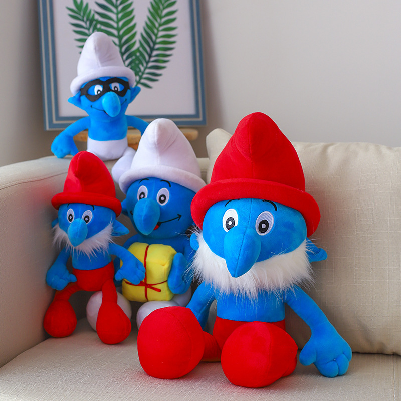 The factory sells the new Smurfs of the new Smurfs dolls of blue daddy blue daddy blue sister silly doll children dolls.