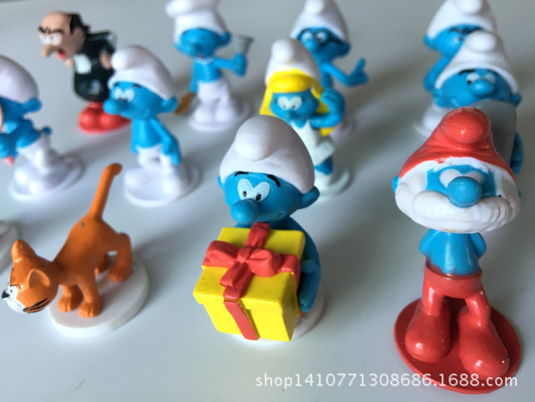 Blue Elf Lost Village Blue Sister Wizard Azcat 12 Ornaments Smurfs