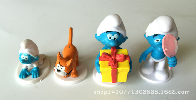 Blue Elf Lost Village Blue Sister Wizard Azcat 12 Ornaments Smurfs