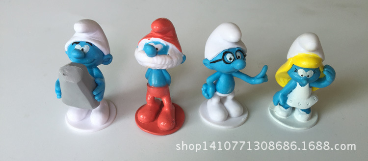 Blue Elf Lost Village Blue Sister Wizard Azcat 12 Ornaments Smurfs