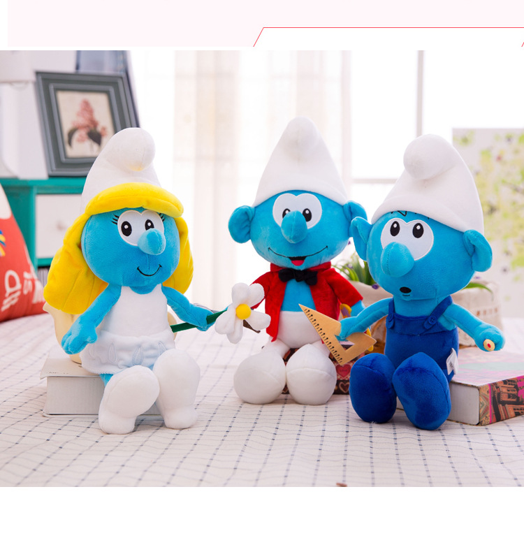 New Blue Elf Plush Toy Crane Machines Baby Doll Children's Birthday Gifts Smurfs New Blue Elf Plush Toy Crane Machines Baby Doll Children's Birthday Gifts Smurfs