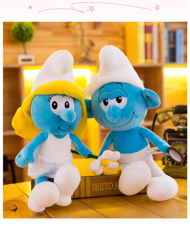 New Blue Elf Plush Toy Crane Machines Baby Doll Children's Birthday Gifts Smurfs New Blue Elf Plush Toy Crane Machines Baby Doll Children's Birthday Gifts Smurfs