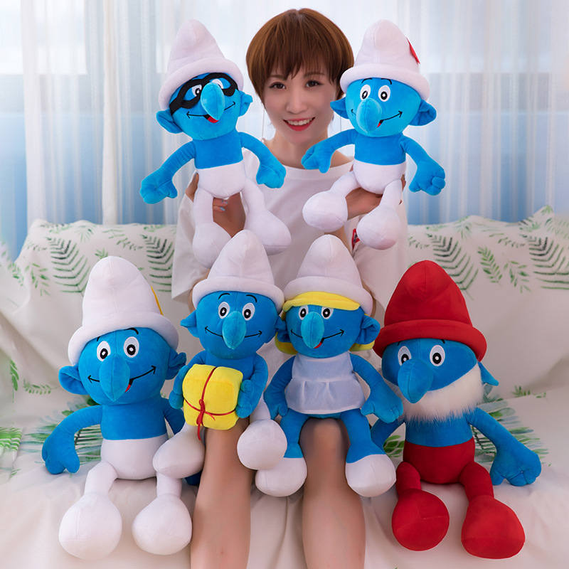New Blue Elf Plush Toy Boutique Doll 8-Inch Prize Claw Doll Smurfs
