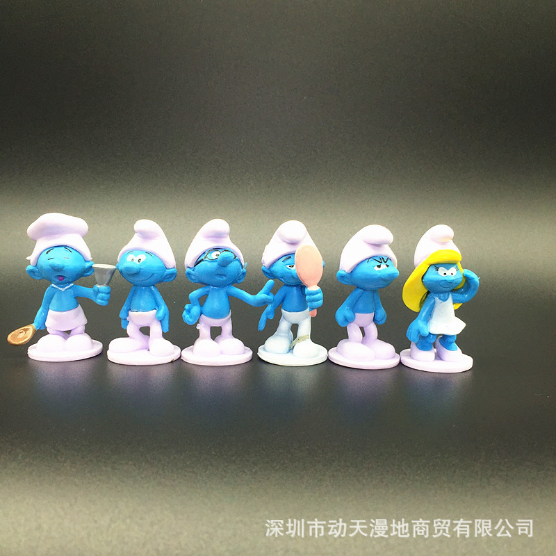 Blue Elf Hand-Made 12 Les Schtroumfs Blue Dad Blue Sister Wizard Azcat Ornaments Smurfs Blue Elf Hand-Made 12 Les Schtroumfs Blue Dad Blue Sister Wizard Azcat Ornaments Smurfs