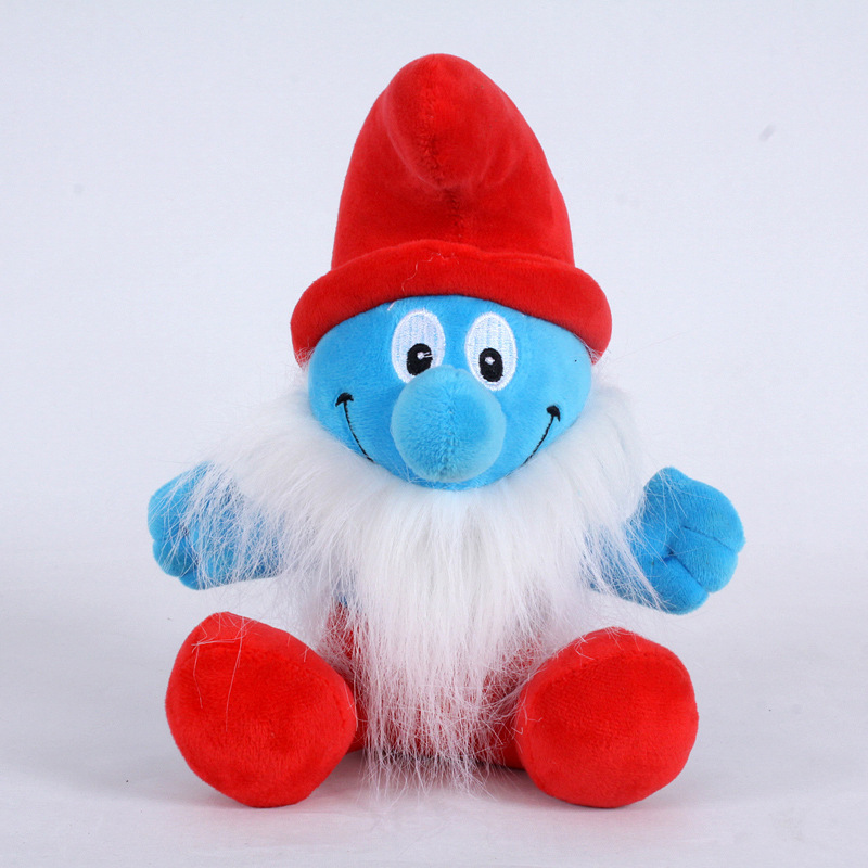 In Stock Wholesale Cartoon Cute Elf Plush Wedding Tossing Doll 8-Inch Smurfs