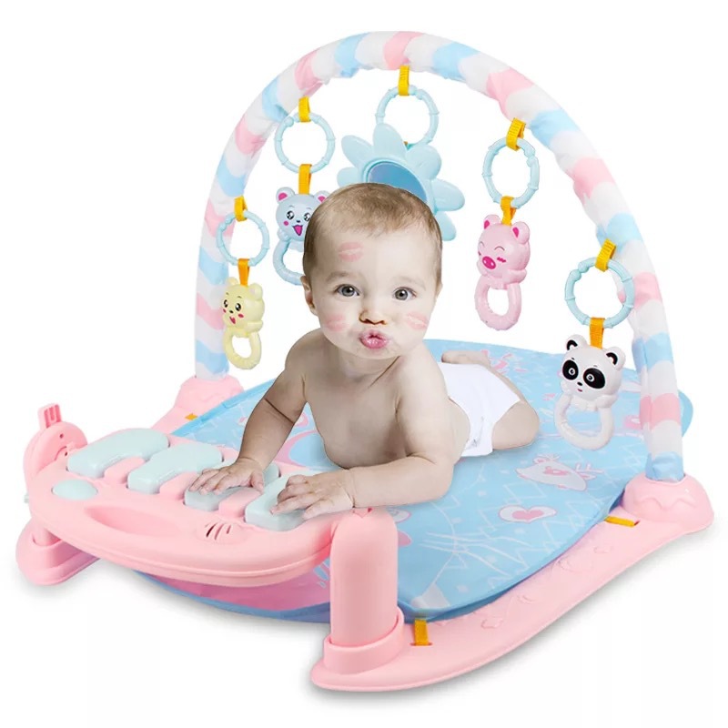 Cross-border baby pedal toy 0-1 baby fitness Frame Music game blanket pedal piano early education story machine