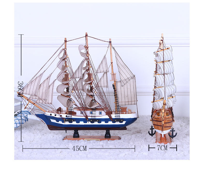 Wooden Craftwork Home Ornament Furnishing Handmade Boat Mediterranean Style Wooden Sailboat Decoration Sailing Boat Model Wooden Craftwork Home Ornament Furnishing Handmade Boat Mediterranean Style Wooden Sailboat Decoration Sailing Boat Model