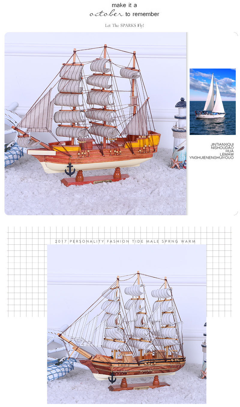 Wooden Craftwork Home Ornament Furnishing Handmade Boat Mediterranean Style Wooden Sailboat Decoration Sailing Boat Model Wooden Craftwork Home Ornament Furnishing Handmade Boat Mediterranean Style Wooden Sailboat Decoration Sailing Boat Model