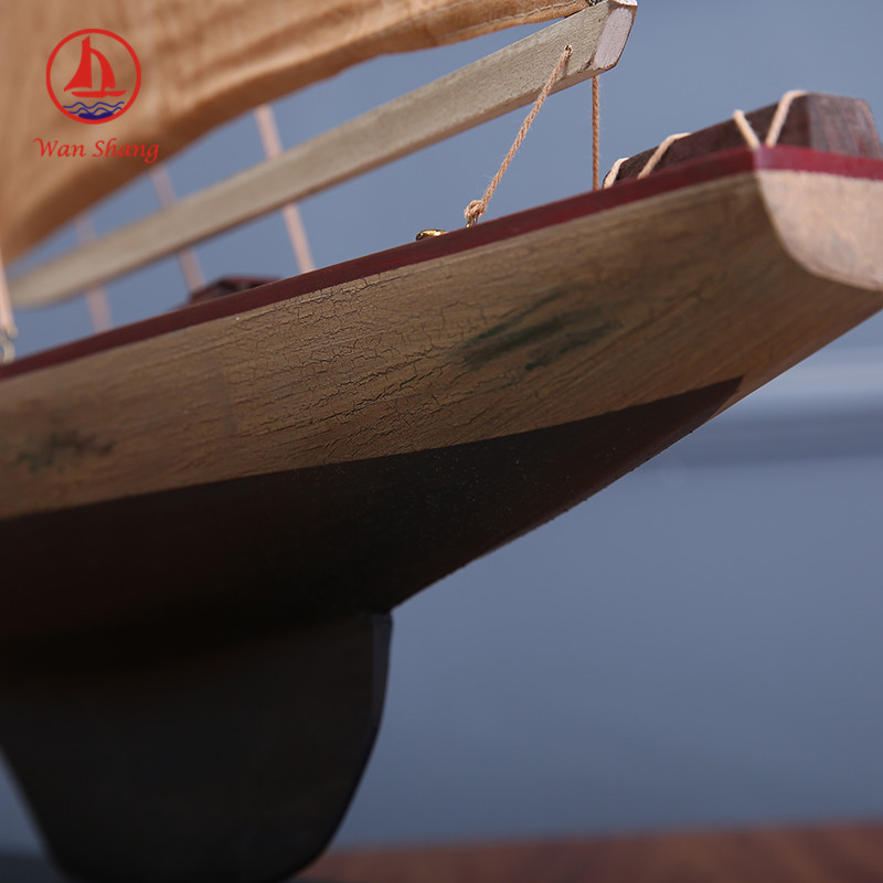Log Handicraft Simulation Sloop American Sailboat Office Living Room Decoration Sailboat Decoration Wholesale