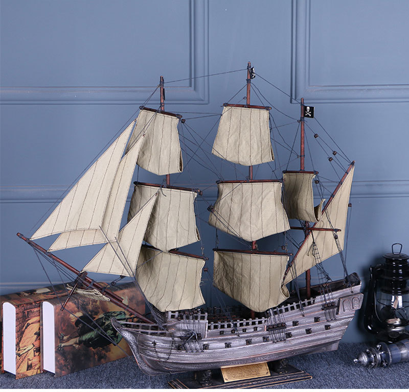Imitation Real 87cm Pirate Ship Sailboat Decoration Mediterranean Style Crafts Decorations Decoration Ship Model Wholesale Imitation Real 87cm Pirate Ship Sailboat Decoration Mediterranean Style Crafts Decorations Decoration Ship Model Wholesale
