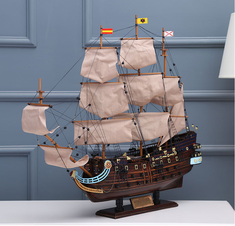 Office Decoration Sailboat American Sailboat Birthday Gift Handmade Crafts Simulation Sailboat Decoration Wholesale