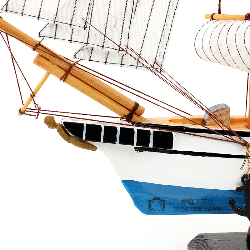 Room Decorations Boys Trendy Desk Furnishings Sailboat Decoration Boys Children&#039;s Room Home Wooden Boat Model