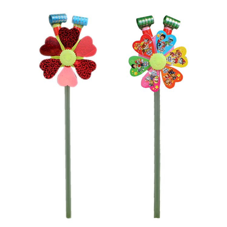 New Cartoon Windmill Blowing Dragon Whistle 33cm Blowing Dragon Whistle Cheering Props Stall Hot Sale Children&#039;s Toys Wholesale