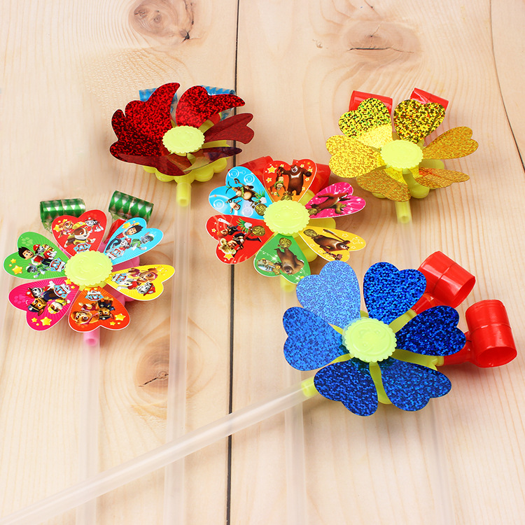 New Cartoon Windmill Blowing Dragon Whistle 33cm Blowing Dragon Whistle Cheering Props Stall Hot Sale Children&#039;s Toys Wholesale