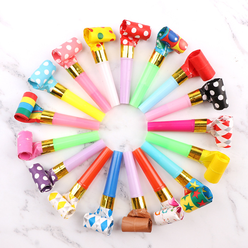 Factory Wholesale Blowing Dragon Whistle Cheerleading Birthday Gathering Party Long Nose Whistle Holiday Gift Cheering Props