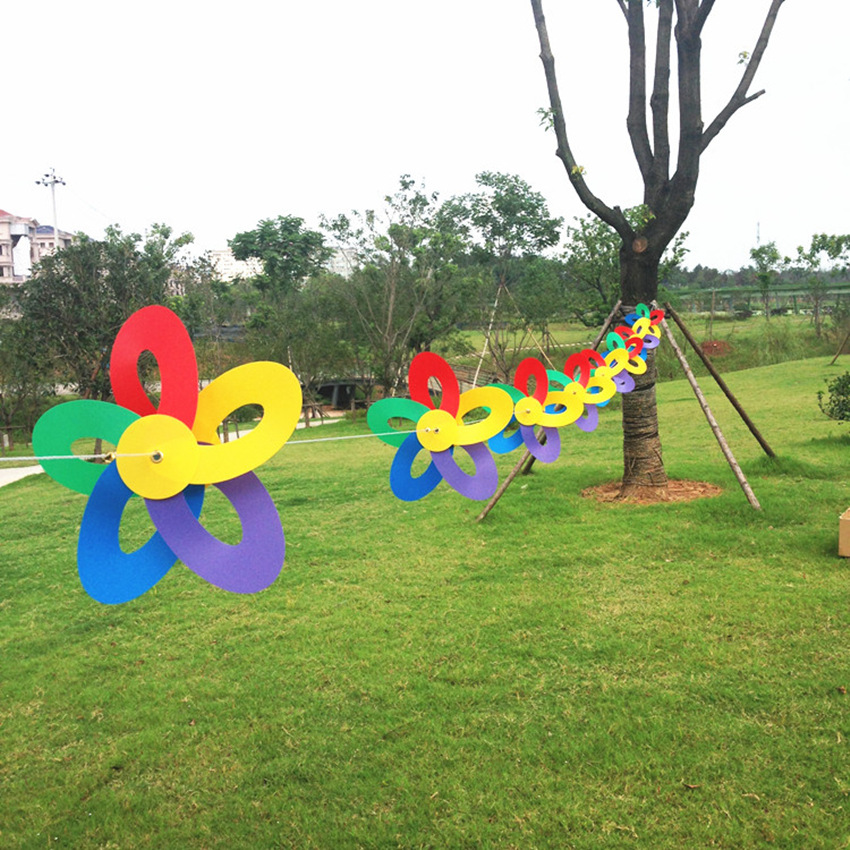 Wedding Supplies Factory Direct Kindergarten Children&#039;s Toys Plastic Windmill Decoration Outdoor Pinwheel