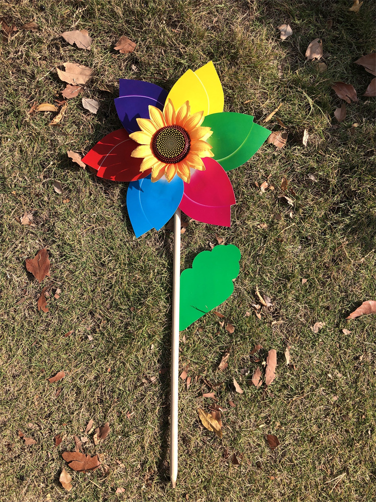 Hand-Held Toy Flower-Shaped Wooden Pole Windmill with Beautiful and Bright Colors Suitable for Various Scenes Cloth Decorating Windmill Hand-Held Toy Flower-Shaped Wooden Pole Windmill with Beautiful and Bright Colors Suitable for Various Scenes Cloth Decorating Windmill