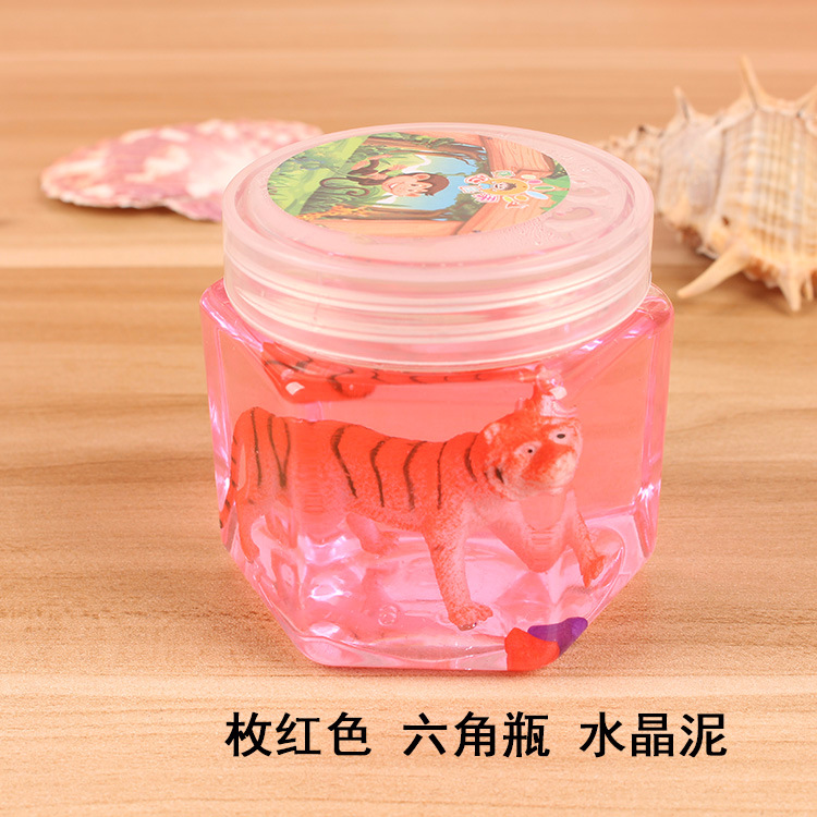 Animal Hexagonal Bottle Crystal Mud Colored Clay DIY Jelly Mud Plasticine Transparent Crystal Mud Light Brickearth