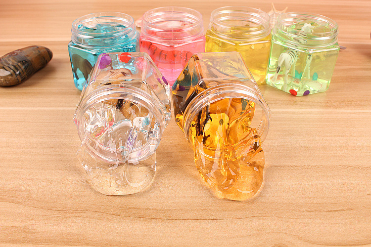 Animal Hexagonal Bottle Crystal Mud Colored Clay DIY Jelly Mud Plasticine Transparent Crystal Mud Light Brickearth