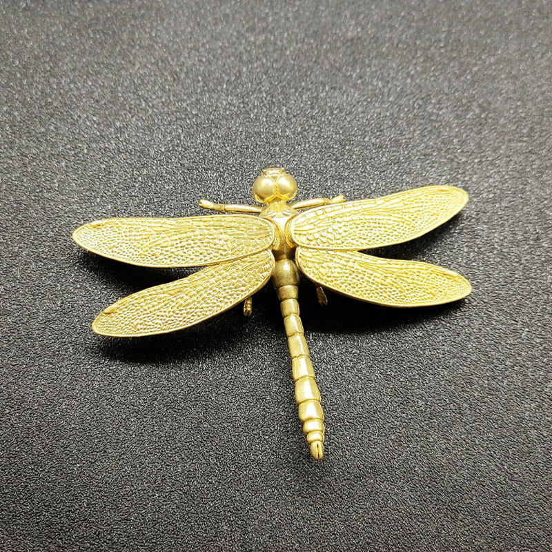 Crystal Animal  Decoration Wings Removable Brass Dragonfly Living Room TV Cabinet Hallway Showroom Decoration