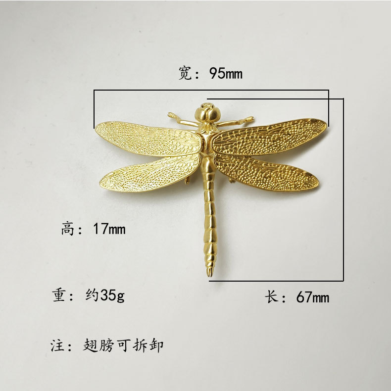 Crystal Animal  Decoration Wings Removable Brass Dragonfly Living Room TV Cabinet Hallway Showroom Decoration