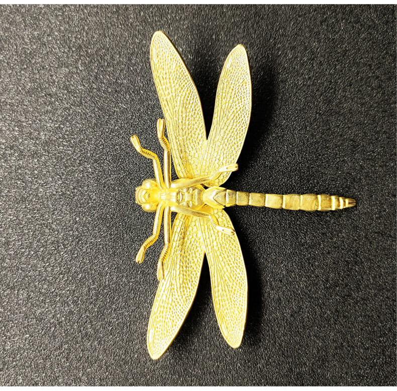 Crystal Animal  Decoration Wings Removable Brass Dragonfly Living Room TV Cabinet Hallway Showroom Decoration