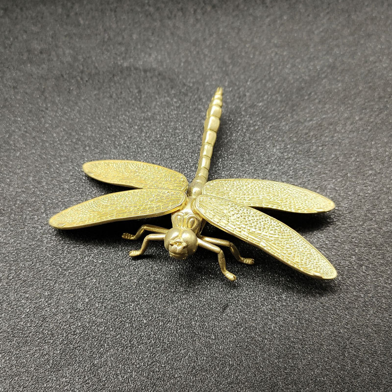 Crystal Animal  Decoration Wings Removable Brass Dragonfly Living Room TV Cabinet Hallway Showroom Decoration