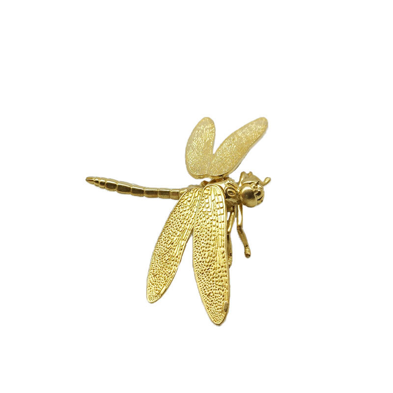 Crystal Animal  Decoration Wings Removable Brass Dragonfly Living Room TV Cabinet Hallway Showroom Decoration
