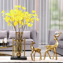 Crystal Animal  Crystal Crane Metal Ornaments Housewarming Gift Modern Living Room TV Entrance Cabinet Decorations