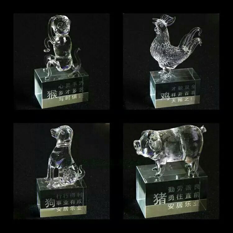 K9 Crystal Zodiac Model Decoration Office Decoration Creative Gift Crafts Crystal Animal