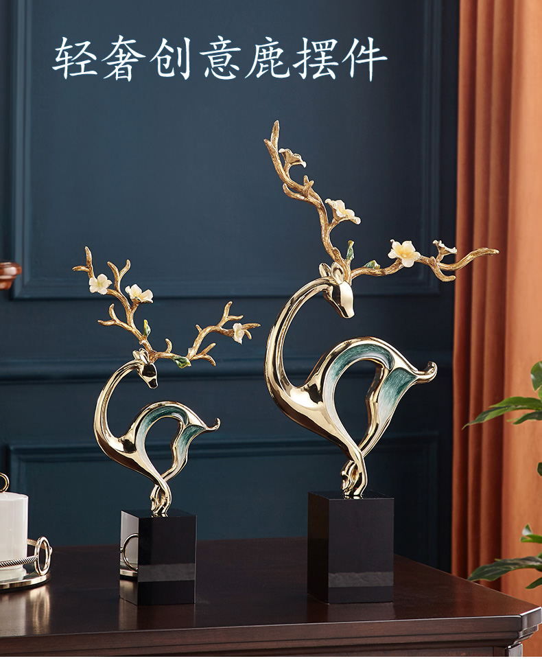 Light Luxury Enamel Sika Deer Decoration Crystal Desktop Creativity Living Room Home Decoration Crystal Animal Light Luxury Enamel Sika Deer Decoration Crystal Desktop Creativity Living Room Home Decoration Crystal Animal