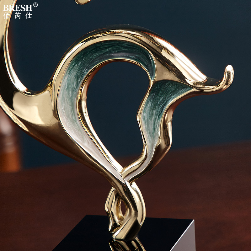 Light Luxury Enamel Sika Deer Decoration Crystal Desktop Creativity Living Room Home Decoration Crystal Animal