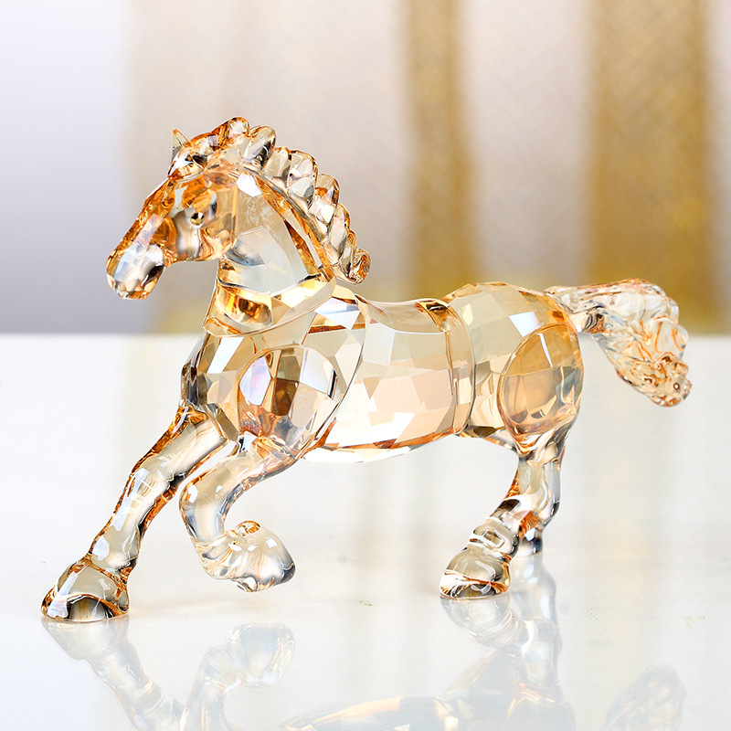 Crystal Horse Zodiac Crafts Decorations Decoration Female Crystal Animal