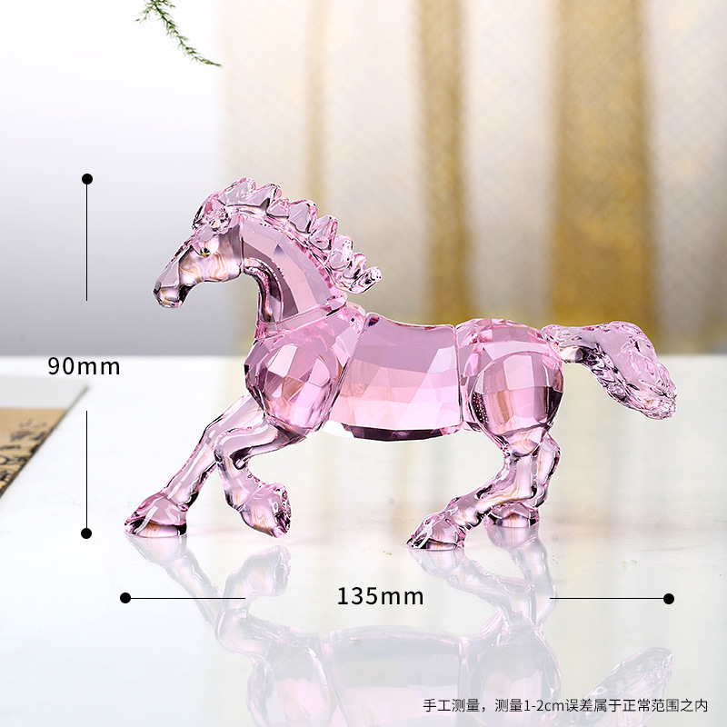 Crystal Horse Zodiac Crafts Decorations Decoration Female Crystal Animal