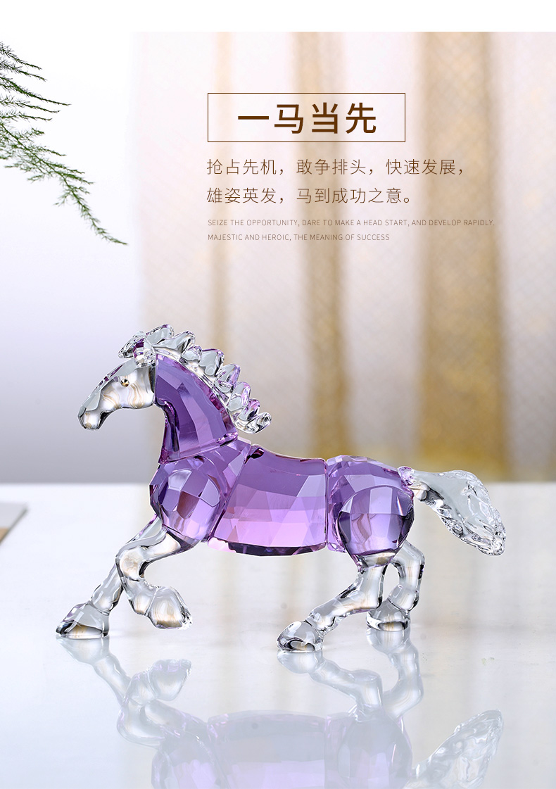 Crystal Horse Zodiac Crafts Decorations Decoration Female Crystal Animal Crystal Horse Zodiac Crafts Decorations Decoration Female Crystal Animal