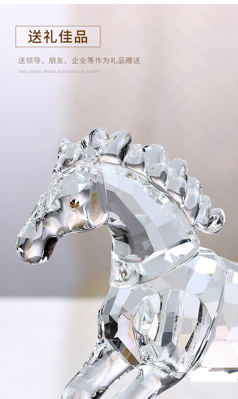 Crystal Horse Zodiac Crafts Decorations Decoration Female Crystal Animal Crystal Horse Zodiac Crafts Decorations Decoration Female Crystal Animal