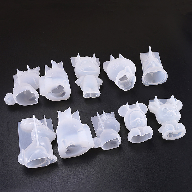 Yumei Crystal Epoxy Mold Variety Bear Geometric Animal Stereo Unicorn Blessing Rabbit Silicone Mold