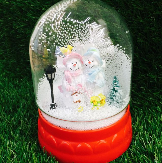 1218A windmill lovers Christmas creative gift ornaments snowman snow globe music box